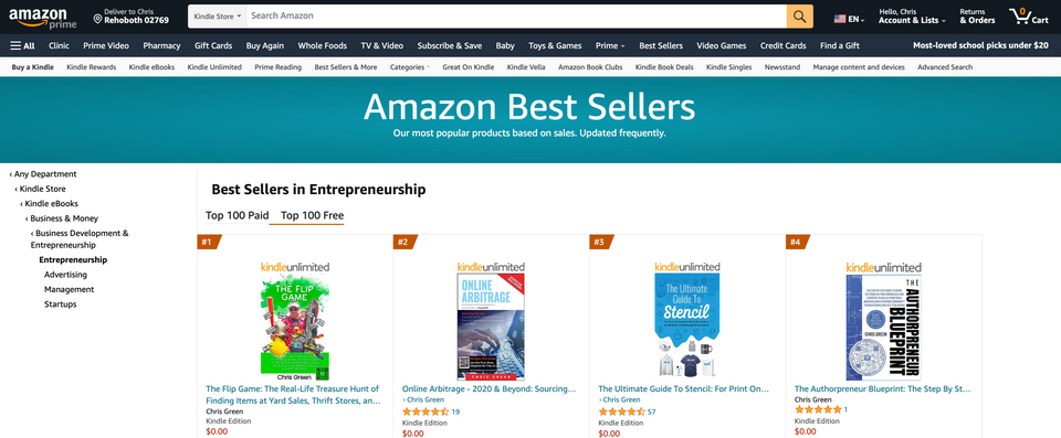 My books are currently #1, #2, #3, and #4 on Amazon